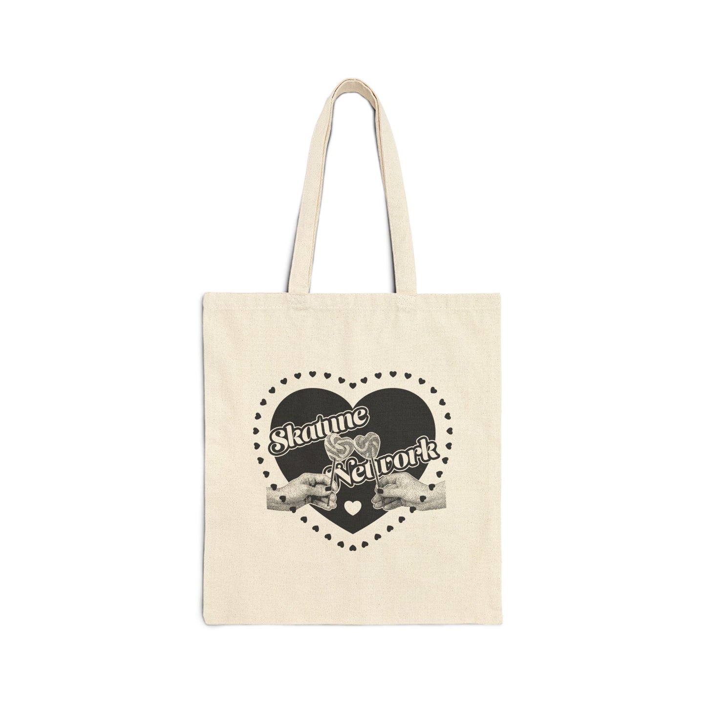 VALENTINE'S DAY | SKATUNE NETWORK LOLLIPOP HEART - Canvas Tote Bag