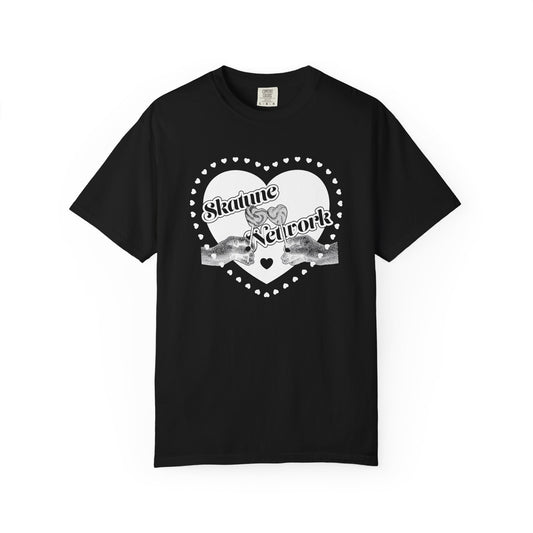 Valentine's Day | Skatune Network Lollipop Heart - Black Comfort Colors Shirt